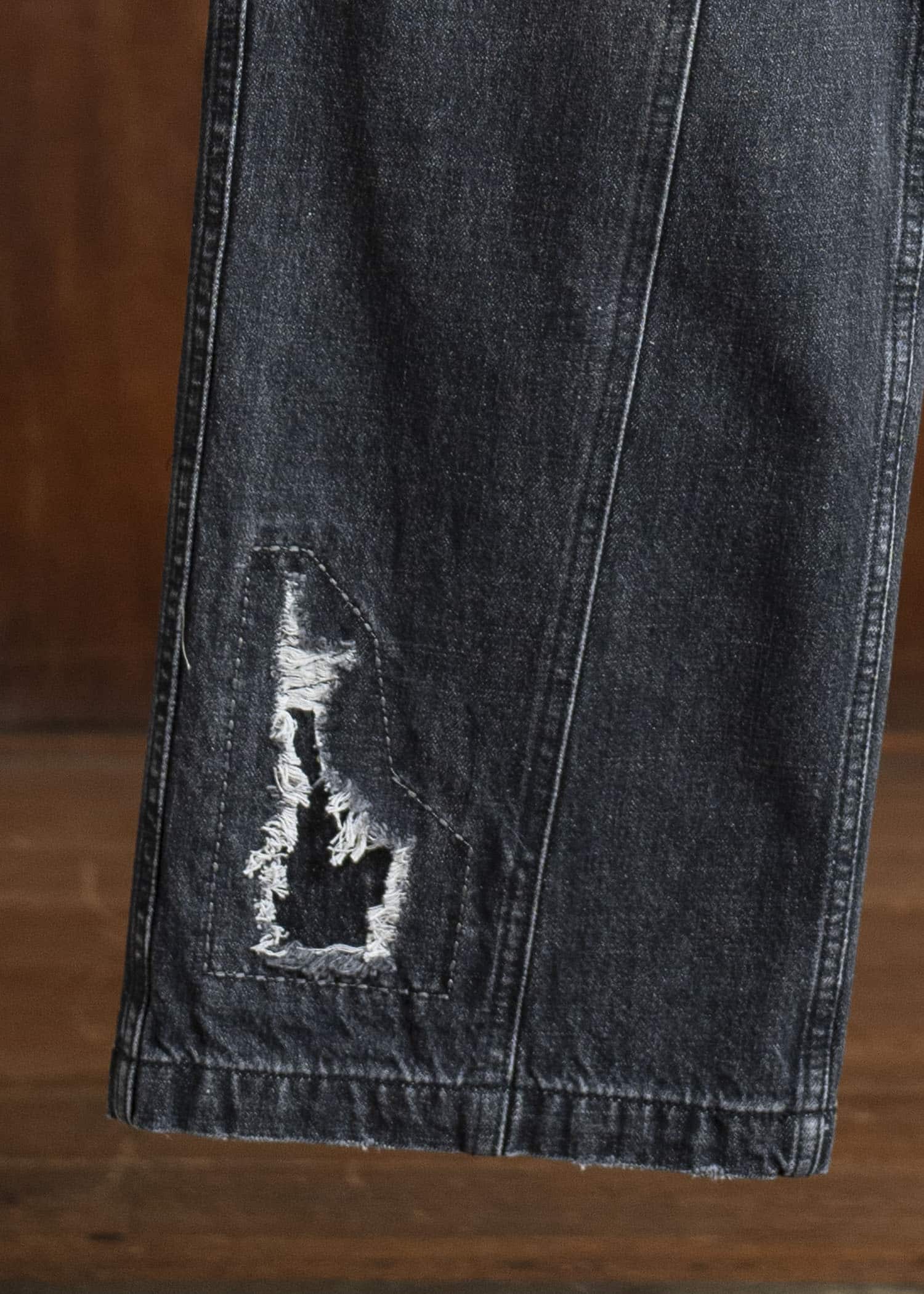 Professor.E WORN-OUT-DENIM 25SS-PE-TRL-07-WASHED BLACK