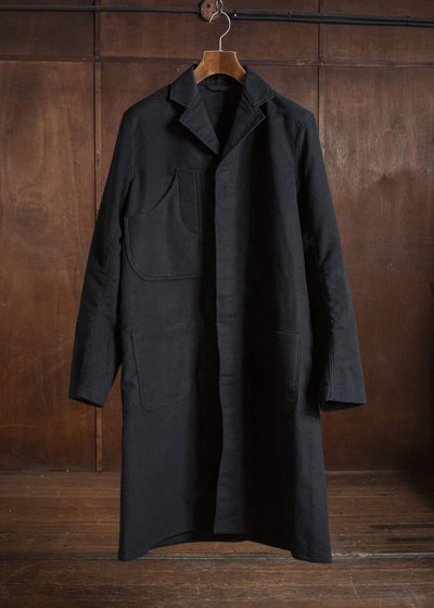 Taiga Takahashi Lot.413-Black British Postal Worker Coat Black