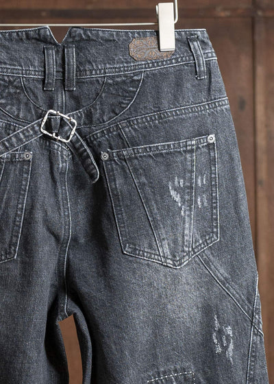 Professor.E WORN-OUT-DENIM 25SS-PE-TRL-07-WASHED BLACK