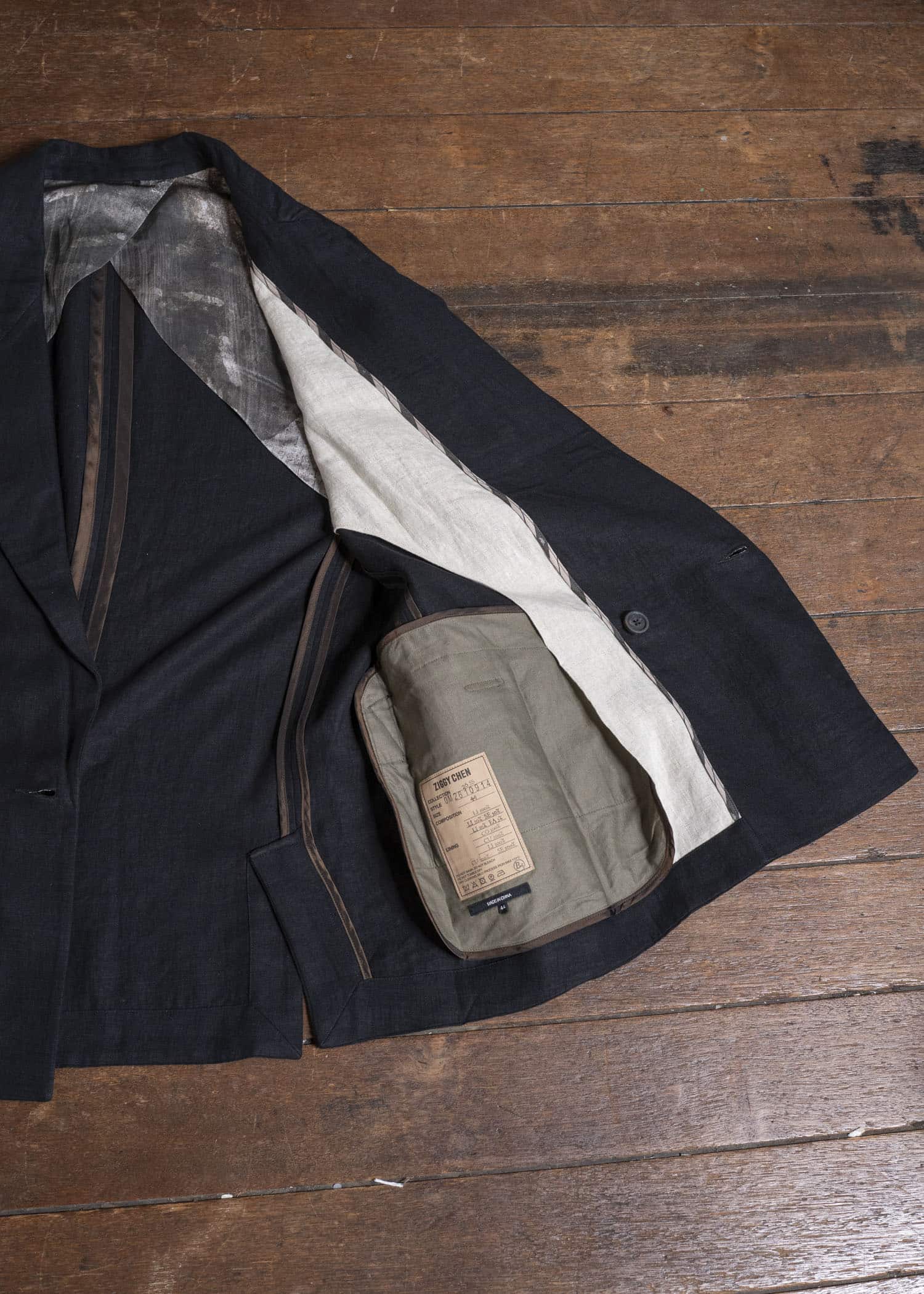 ZIGGY CHEN 0M2610914 DOUBLE BREASTED ORIENTAL LONG BLAZER 04