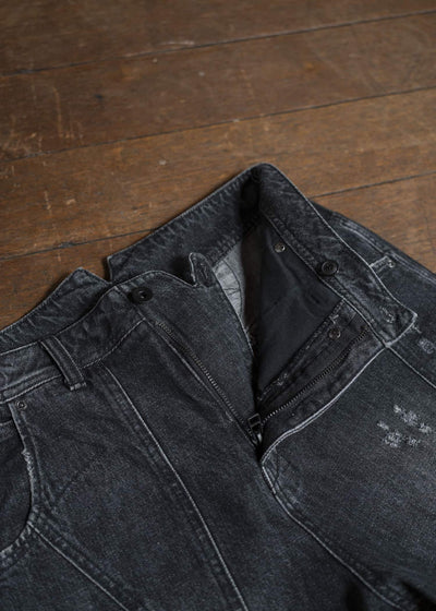 Professor.E WORN-OUT-DENIM 25SS-PE-TRL-07-WASHED BLACK