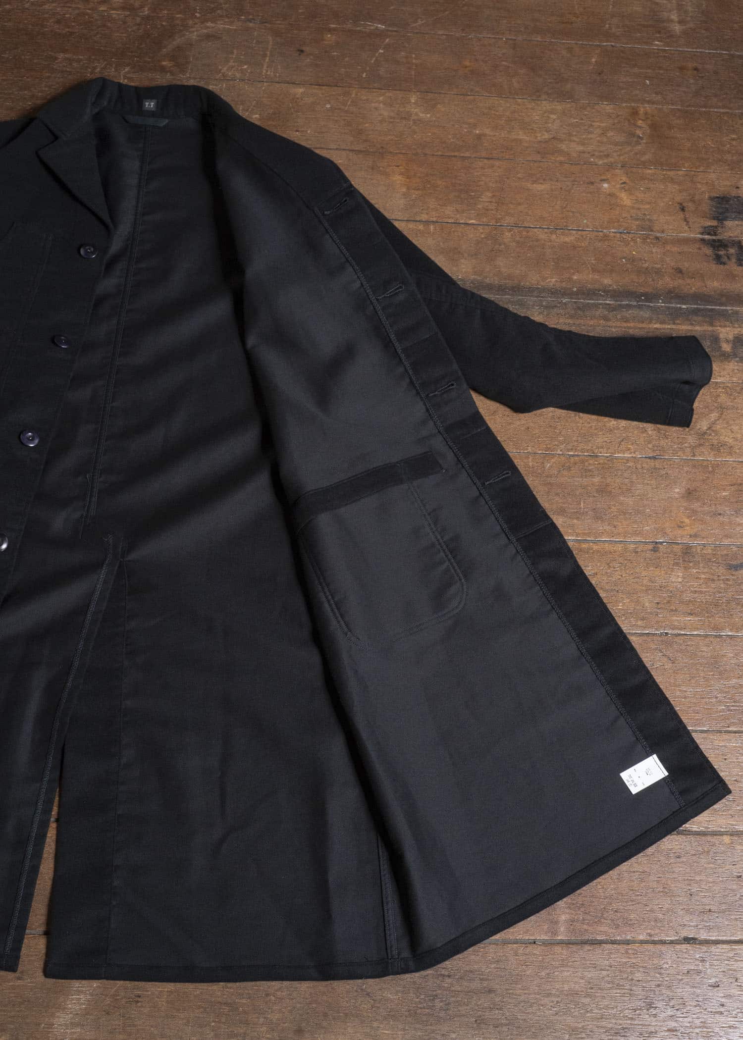 Taiga Takahashi Lot.413-Black British Postal Worker Coat Black