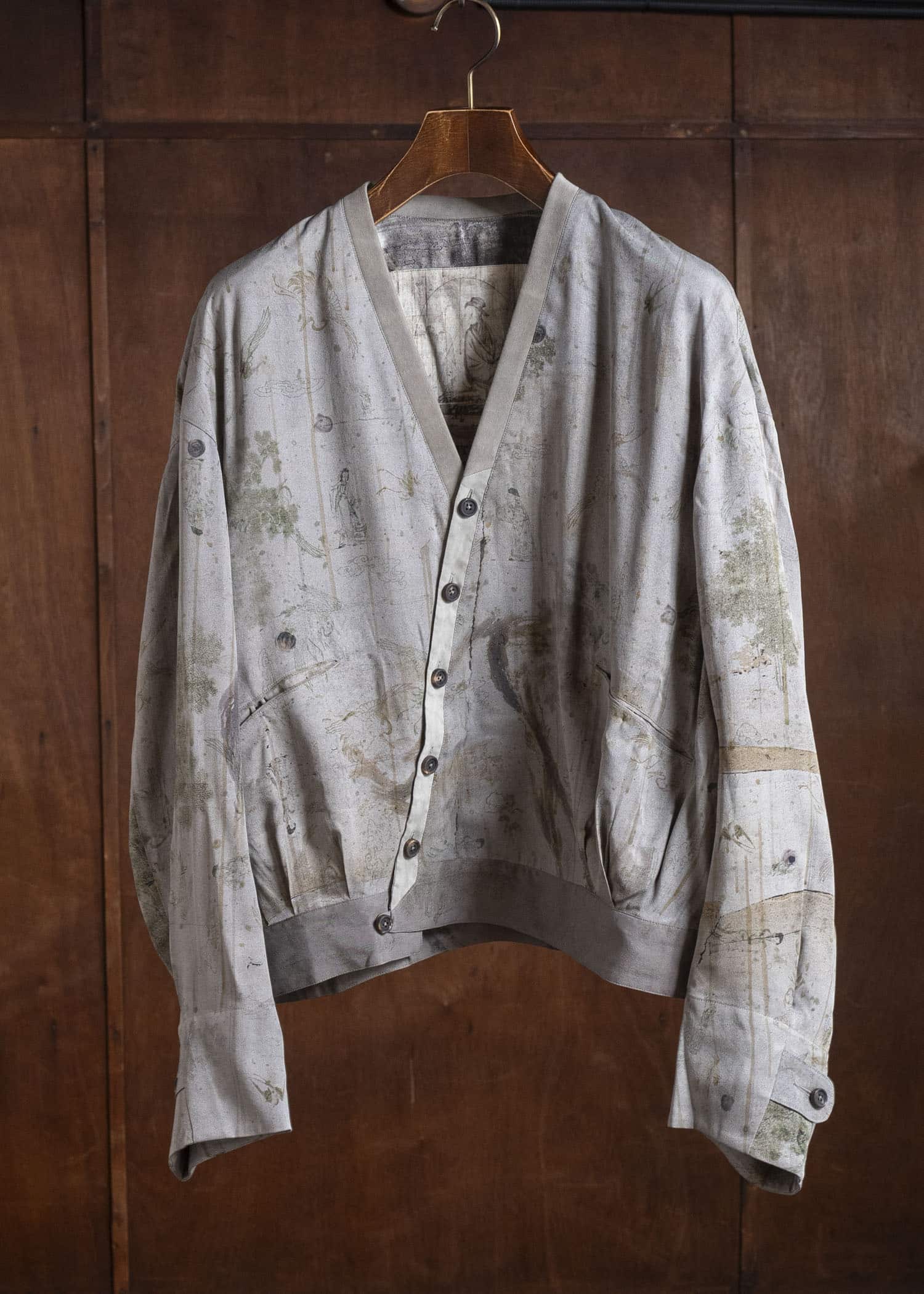 ZIGGY CHEN 0M2610903 DIGITAL PRINT SHAWL COLLAR BOMBER 52