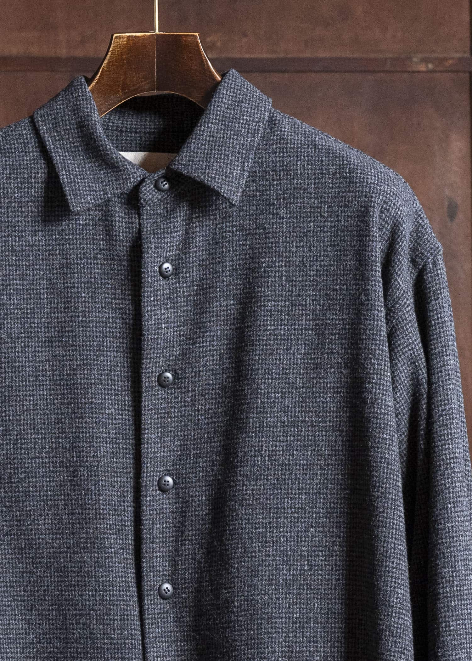 YOKO SAKAMOTO Shirt Jacket YS-25AW-12 HOUNDTOOTH