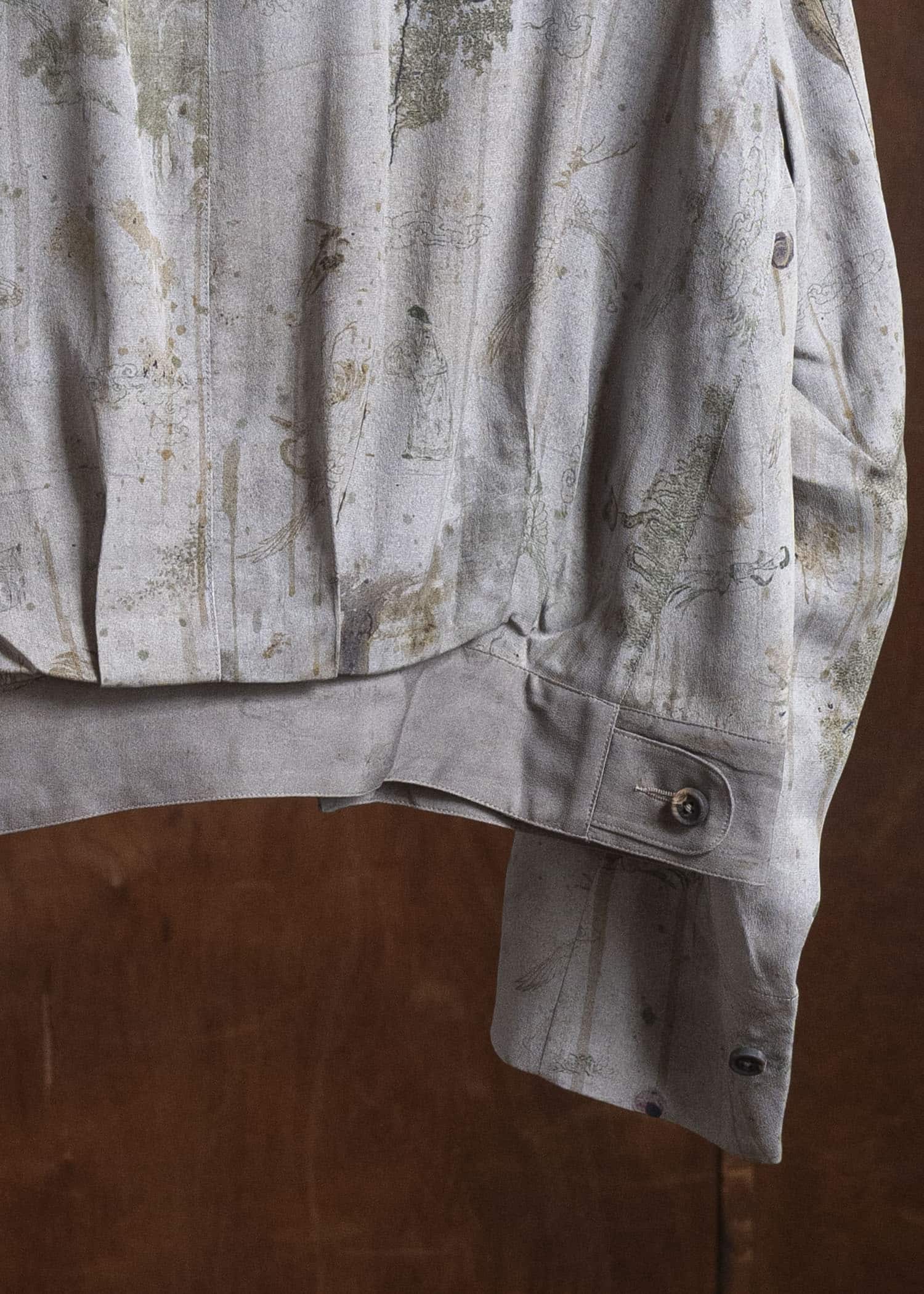 ZIGGY CHEN 0M2610903 DIGITAL PRINT SHAWL COLLAR BOMBER 52