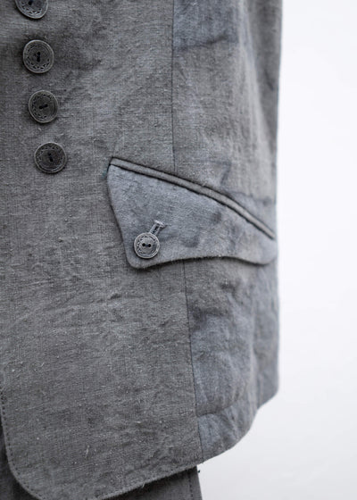 Professor.EE Waistcoat / Natural Dyed Gray
