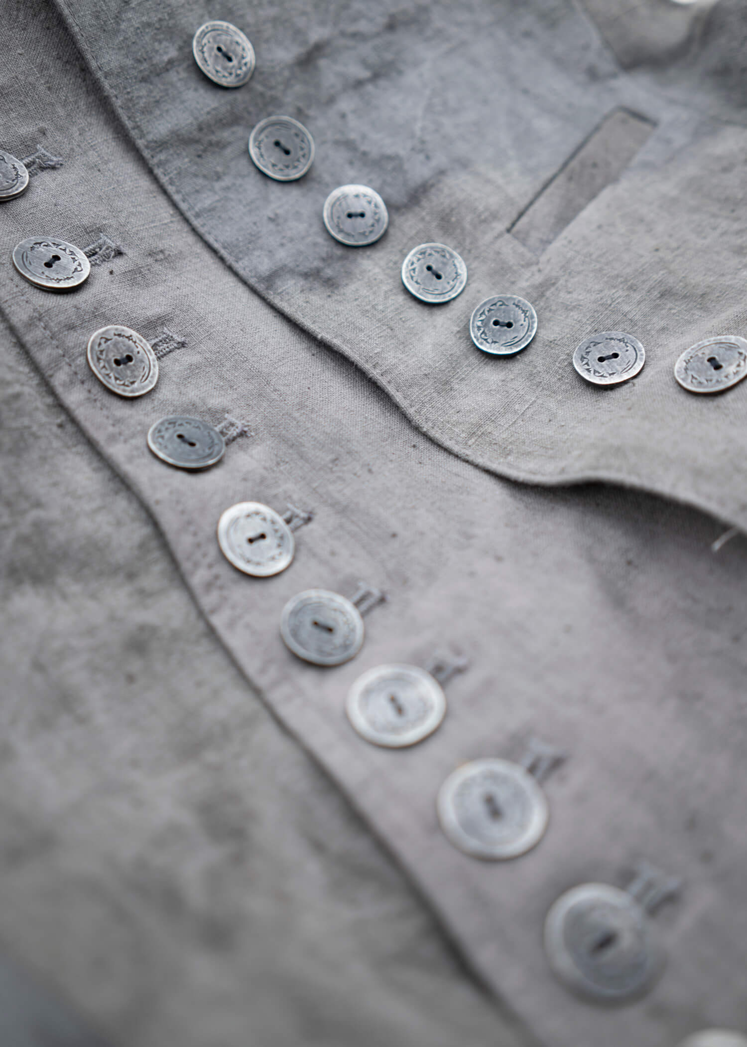 Professor.E E Waistcoat / Natural Dyed Grey