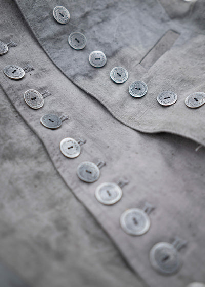 Professor.EE Waistcoat / Natural Dyed Gray