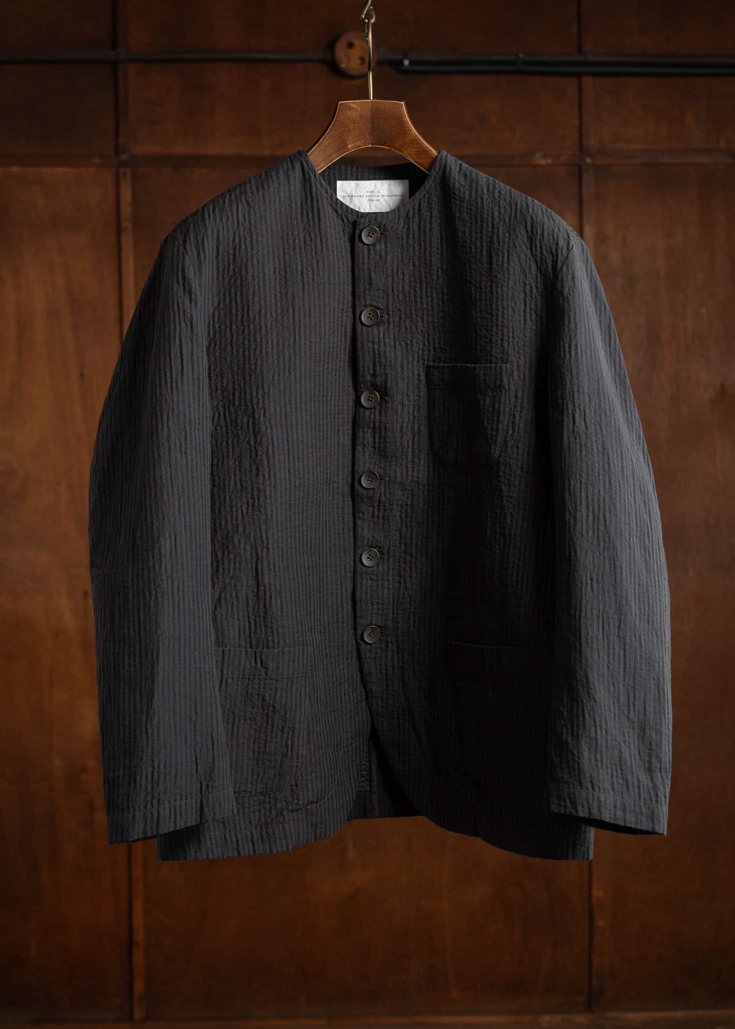 ITOH Padded Overdyed Round Neck Jacket