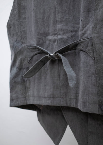 Professor.EE Waistcoat / Natural Dyed Gray