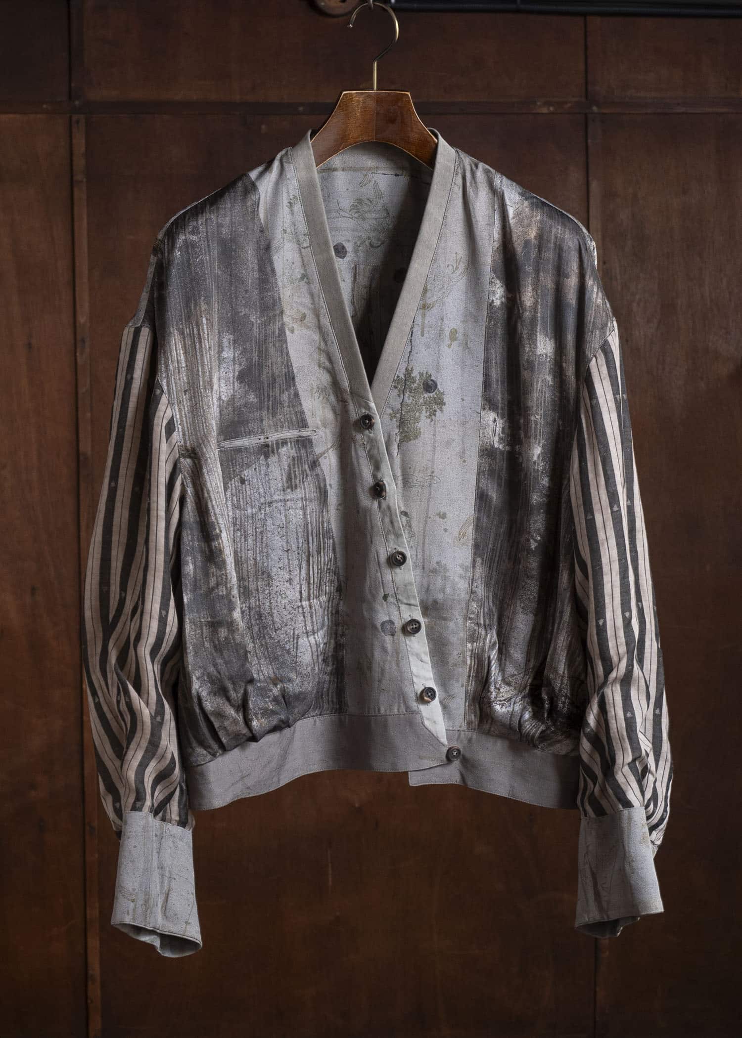 ZIGGY CHEN 0M2610903 DIGITAL PRINT SHAWL COLLAR BOMBER 52