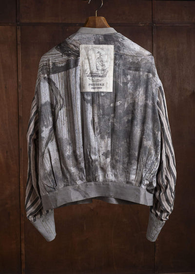 ZIGGY CHEN 0M2610903 DIGITAL PRINT SHAWL COLLAR BOMBER 52