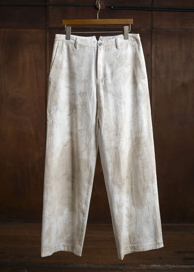 Professor.E 0222 / WORKER PANTS 25SS-FM-TRL-02-DUSTY DYED WHITE