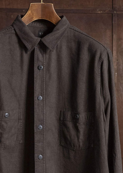 Taiga Takahashi Lot.121-Mud Dyed Brown Work Shirt Mud Dyed Brown