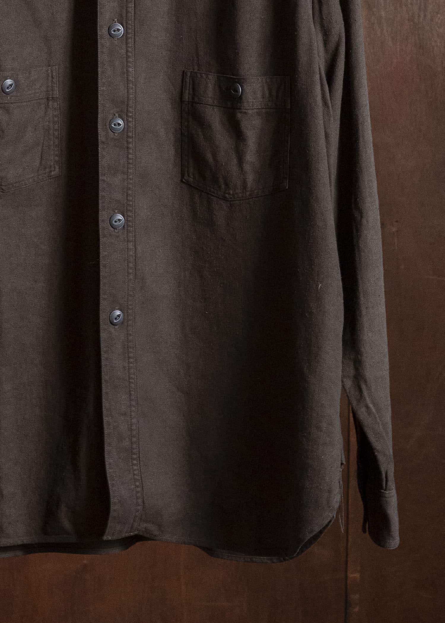 Taiga Takahashi Lot.121-Mud Dyed Brown Work Shirt Mud Dyed Brown