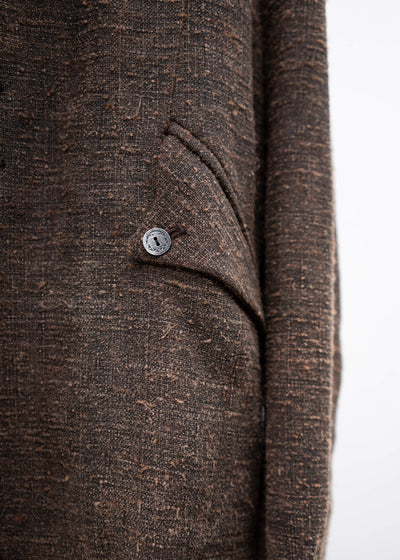 Professor.E Double Layer Blazer / Natural Dyed Brown