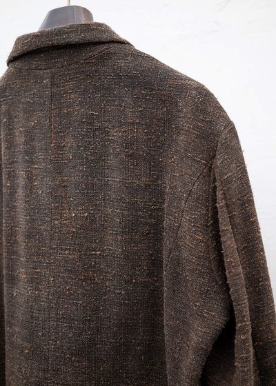 Professor.E Double Layer Blazer / Natural Dyed Brown