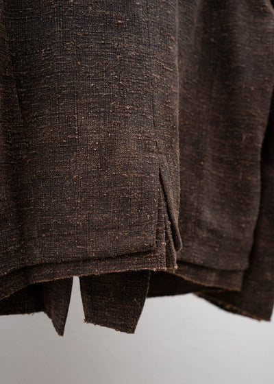 Professor.E Double Layer Blazer / Natural Dyed Brown