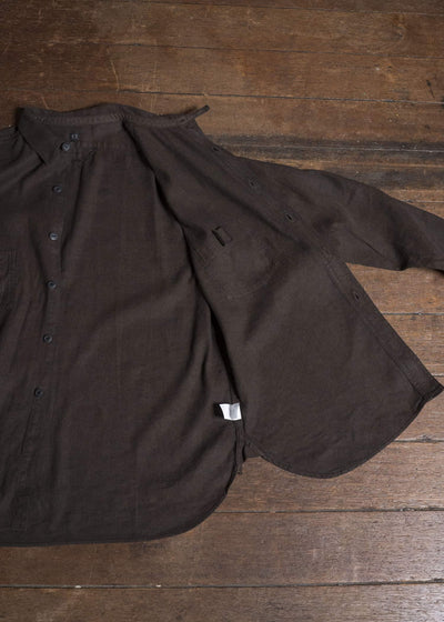 Taiga Takahashi Lot.121-Mud Dyed Brown Work Shirt Mud Dyed Brown