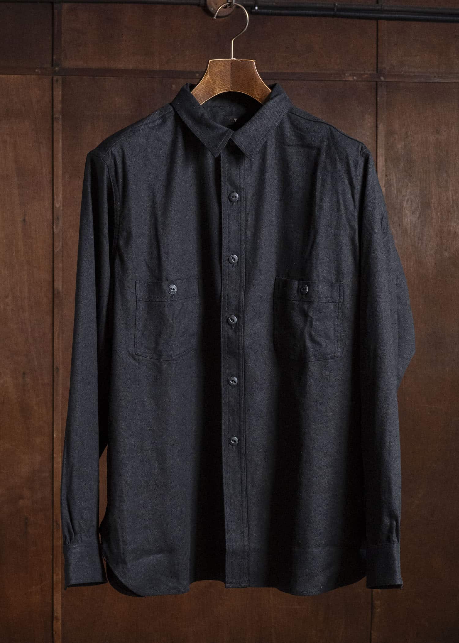 Taiga Takahashi Lot.121-Black Work Shirt Black