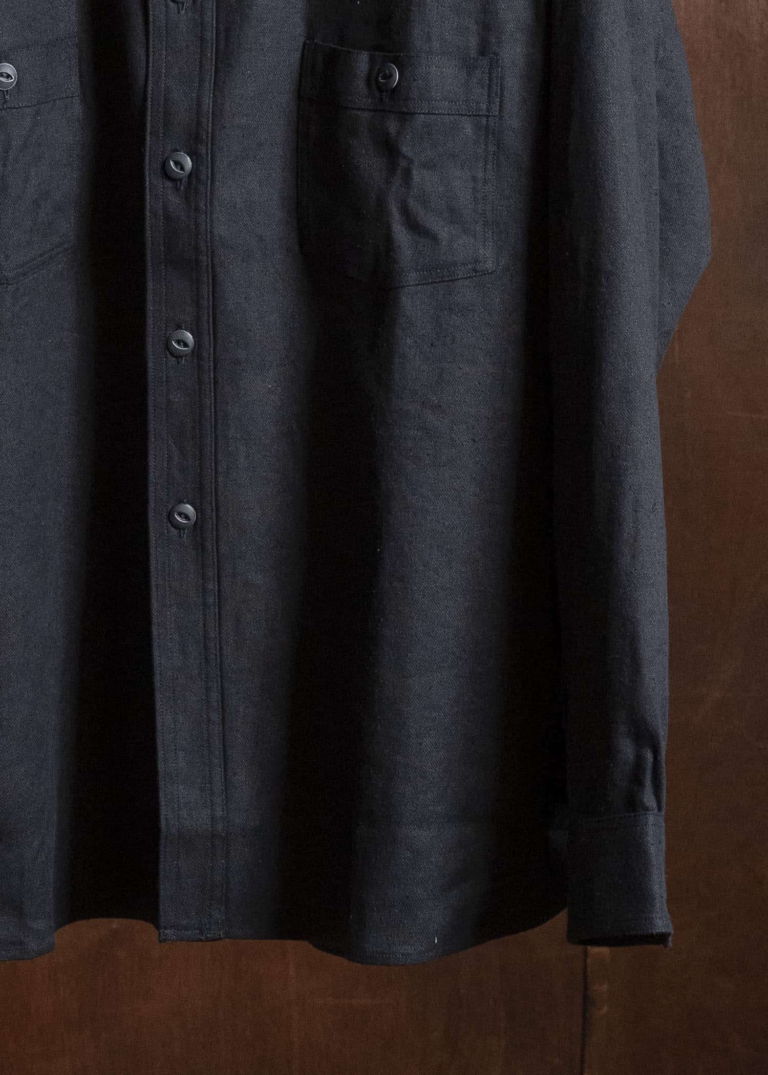 Taiga Takahashi Lot.121-Black Work Shirt Black