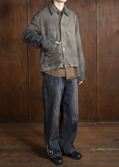 Professor.E WORN-OUT-DENIM 25SS-PE-TRL-07-WASHED BLACK