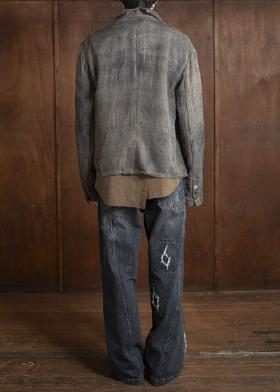 Professor.E WORN-OUT-DENIM 25SS-PE-TRL-07-WASHED BLACK