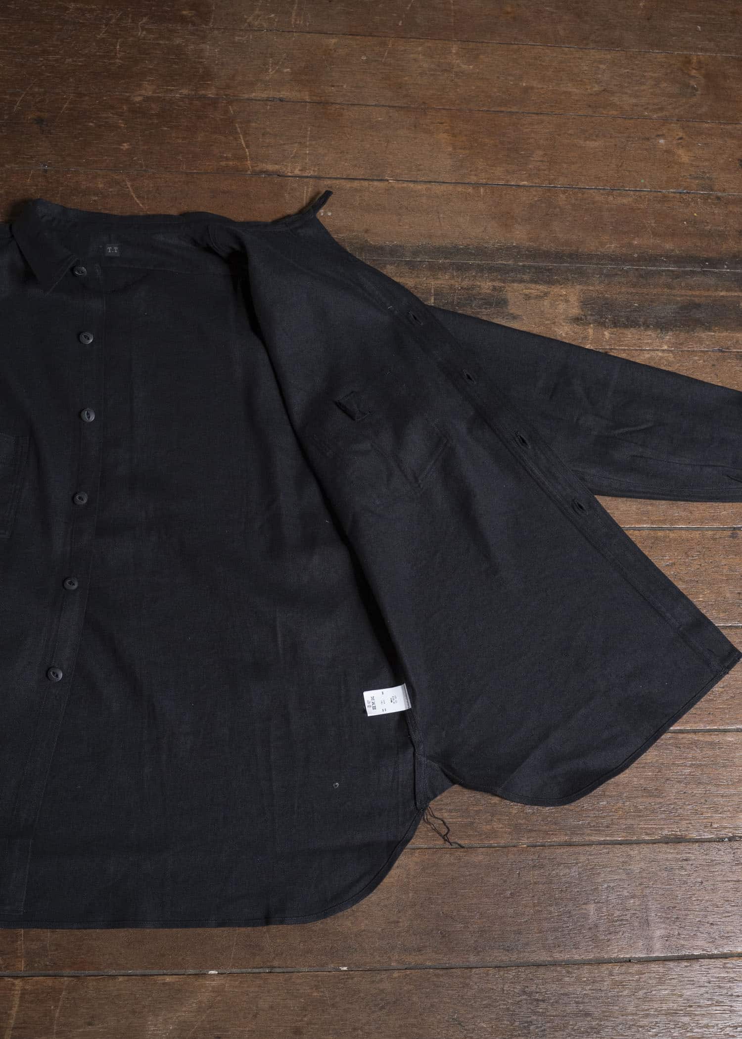 Taiga Takahashi Lot.121-Black Work Shirt Black