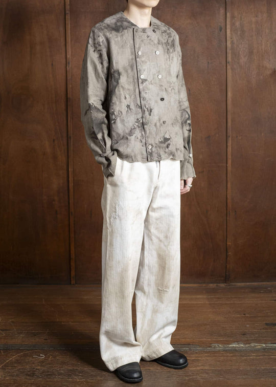 Professor.E 0222 / WORKER PANTS 25SS-FM-TRL-02-DUSTY DYED WHITE