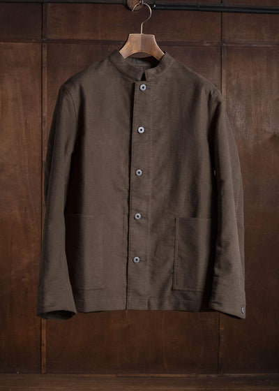 Taiga Takahashi Lot.307-Dark Brown Stand Collar Jacket Dark Brown