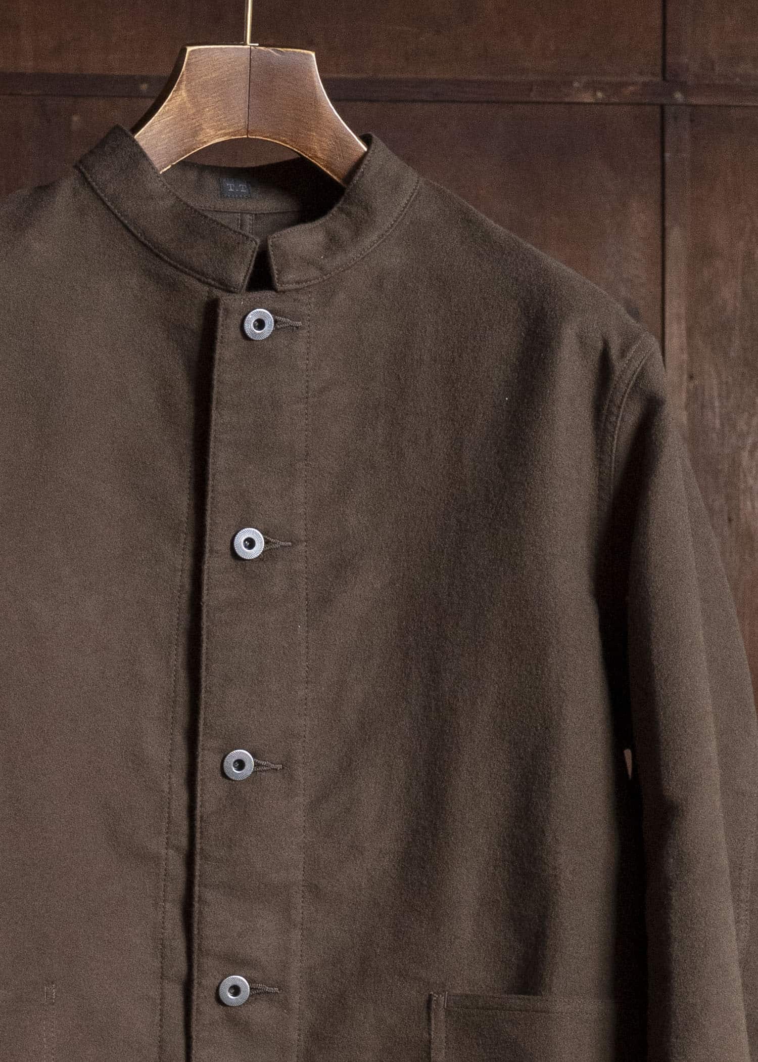 Taiga Takahashi Lot.307-Dark Brown Stand Collar Jacket Dark Brown