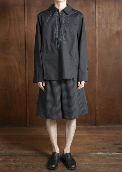 Professor.E PLEATED SHORTS 25SS-PE-TRS-03-DUSTY CHECK