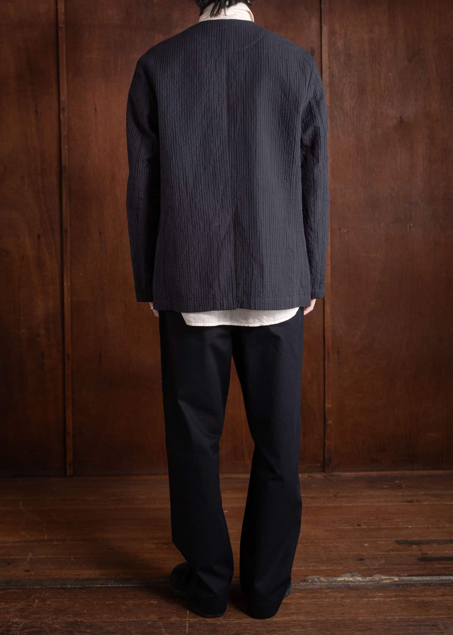 ITOH Padded Overdyed Round Neck Jacket