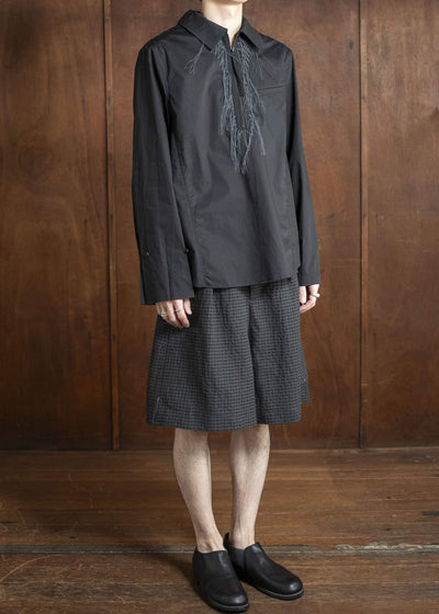 Professor.E PLEATED SHORTS 25SS-PE-TRS-03-DUSTY CHECK