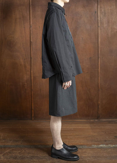 Professor.E PLEATED SHORTS 25SS-PE-TRS-03-DUSTY CHECK