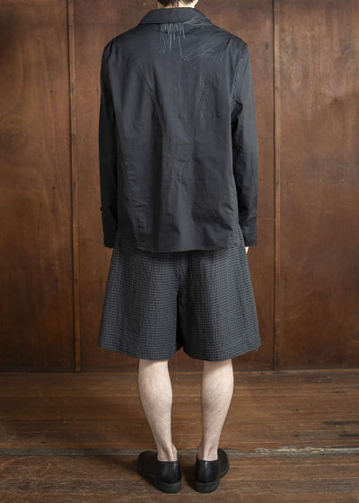 Professor.E PLEATED SHORTS 25SS-PE-TRS-03-DUSTY CHECK