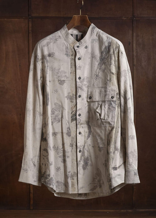 ZIGGY CHEN 0M2610745 MANDARIN COLLAR POCKET SHIRT 11