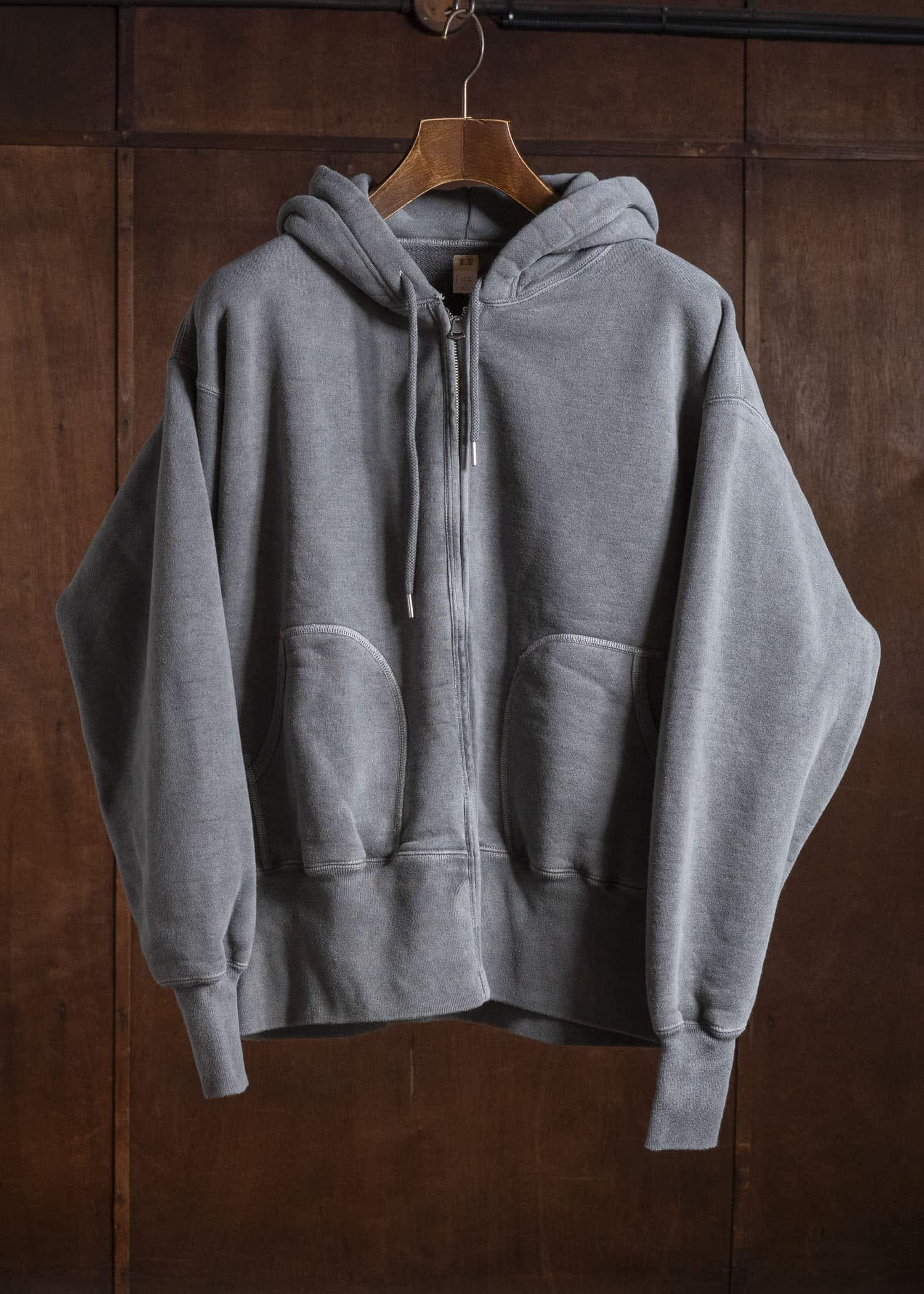 Taiga Takahashi Lot.615-Gray Full Zip Sweat Parka Gray