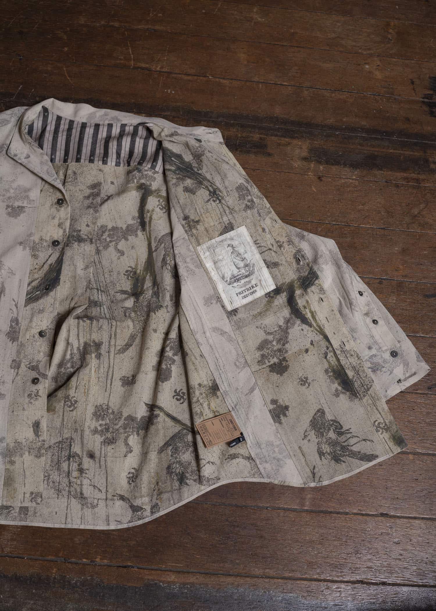 ZIGGY CHEN 0M2610745 MANDARIN COLLAR POCKET SHIRT 11