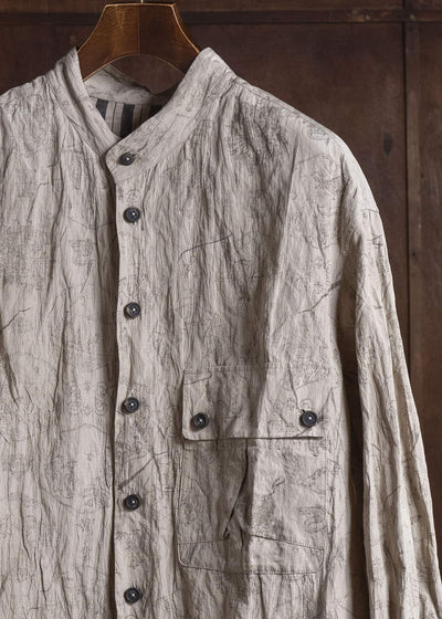 ZIGGY CHEN 0M2610727 MANDARIN COLLAR POCKET SHIRT 11