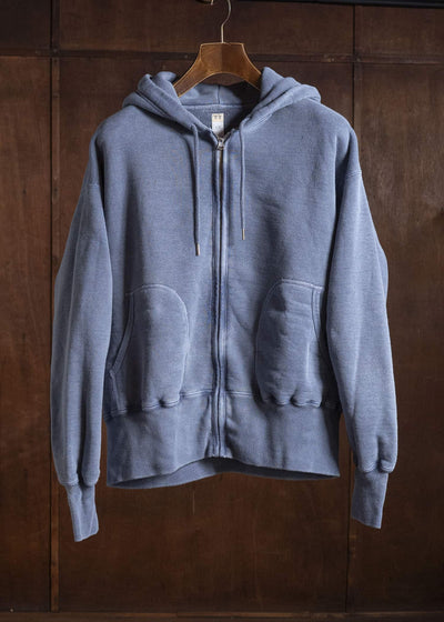 Taiga Takahashi Lot.615-Navy Full Zip Sweat Parka Navy