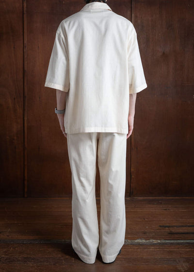 ITOH Dot Print Camp Collar Shirt Ecru