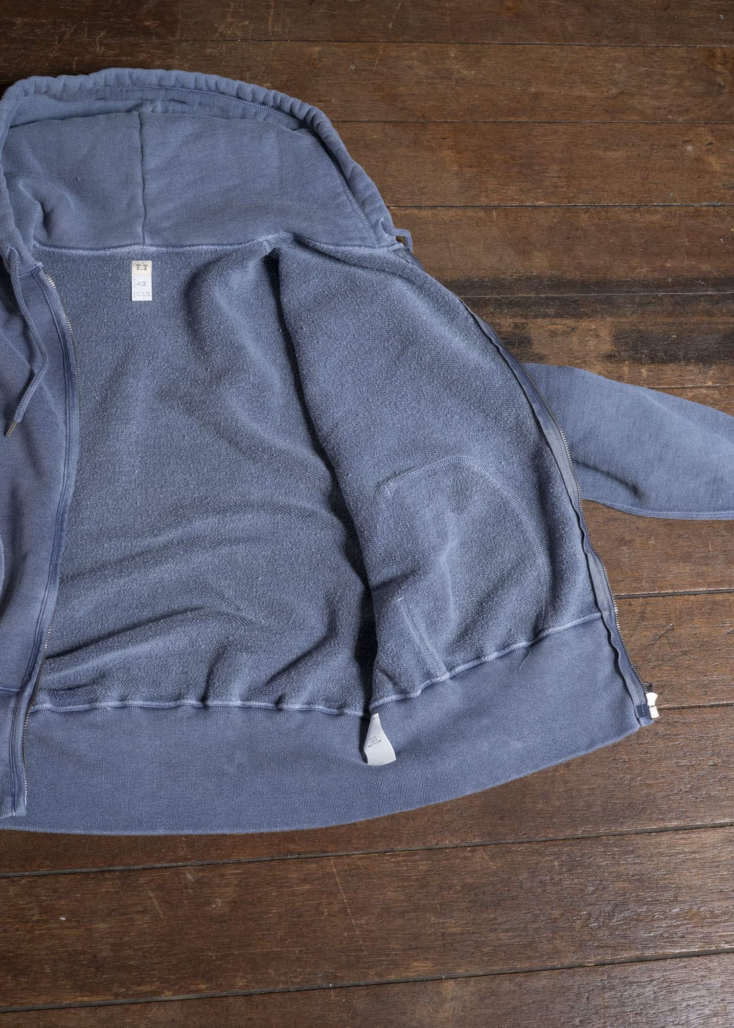 Taiga Takahashi Lot.615-Navy Full Zip Sweat Parka Navy