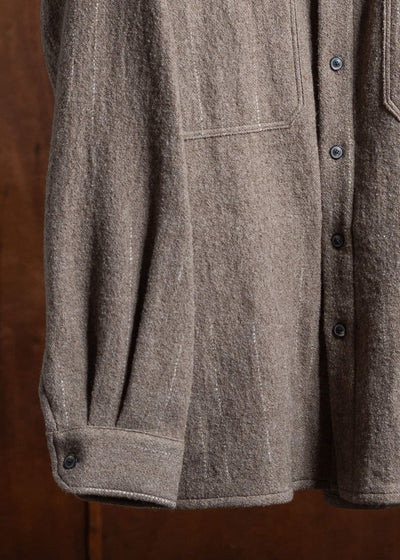 YOKO SAKAMOTO Kasuri Work Shirt Beige YS-24AW-15-Beige