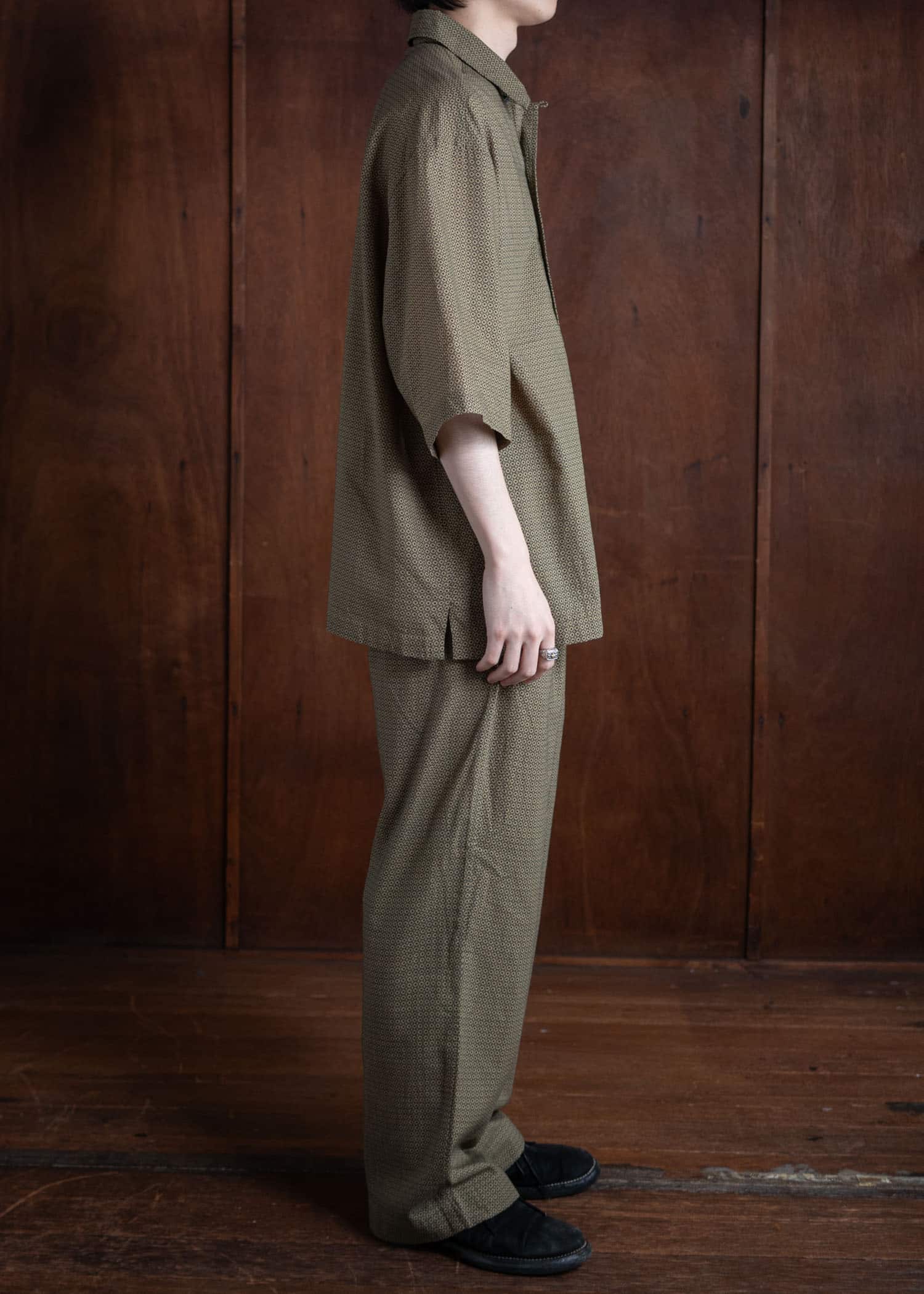 ITOH Dot Print Draw String Pants Khaki