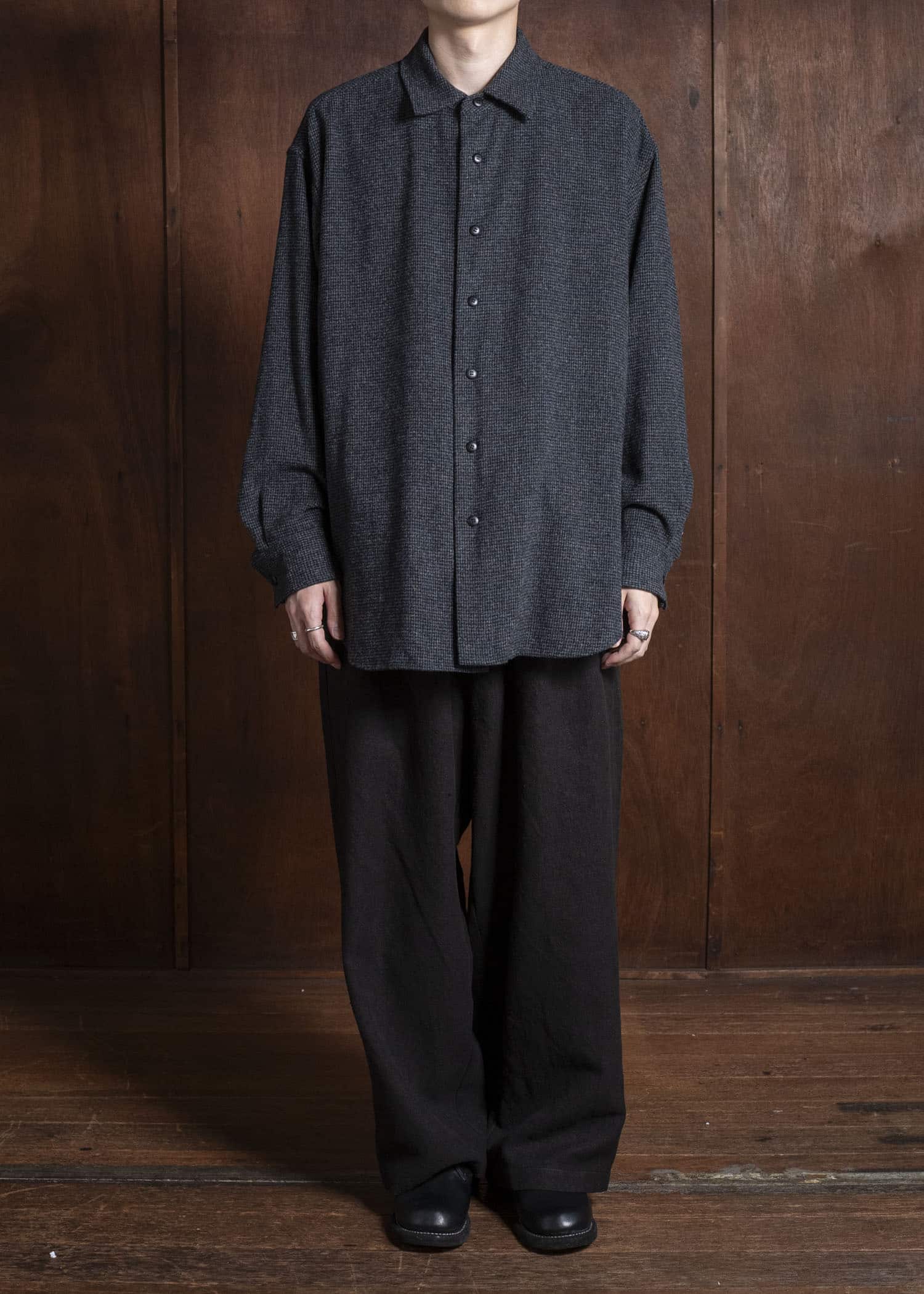 YOKO SAKAMOTO Shirt Jacket YS-25AW-12 HOUNDTOOTH
