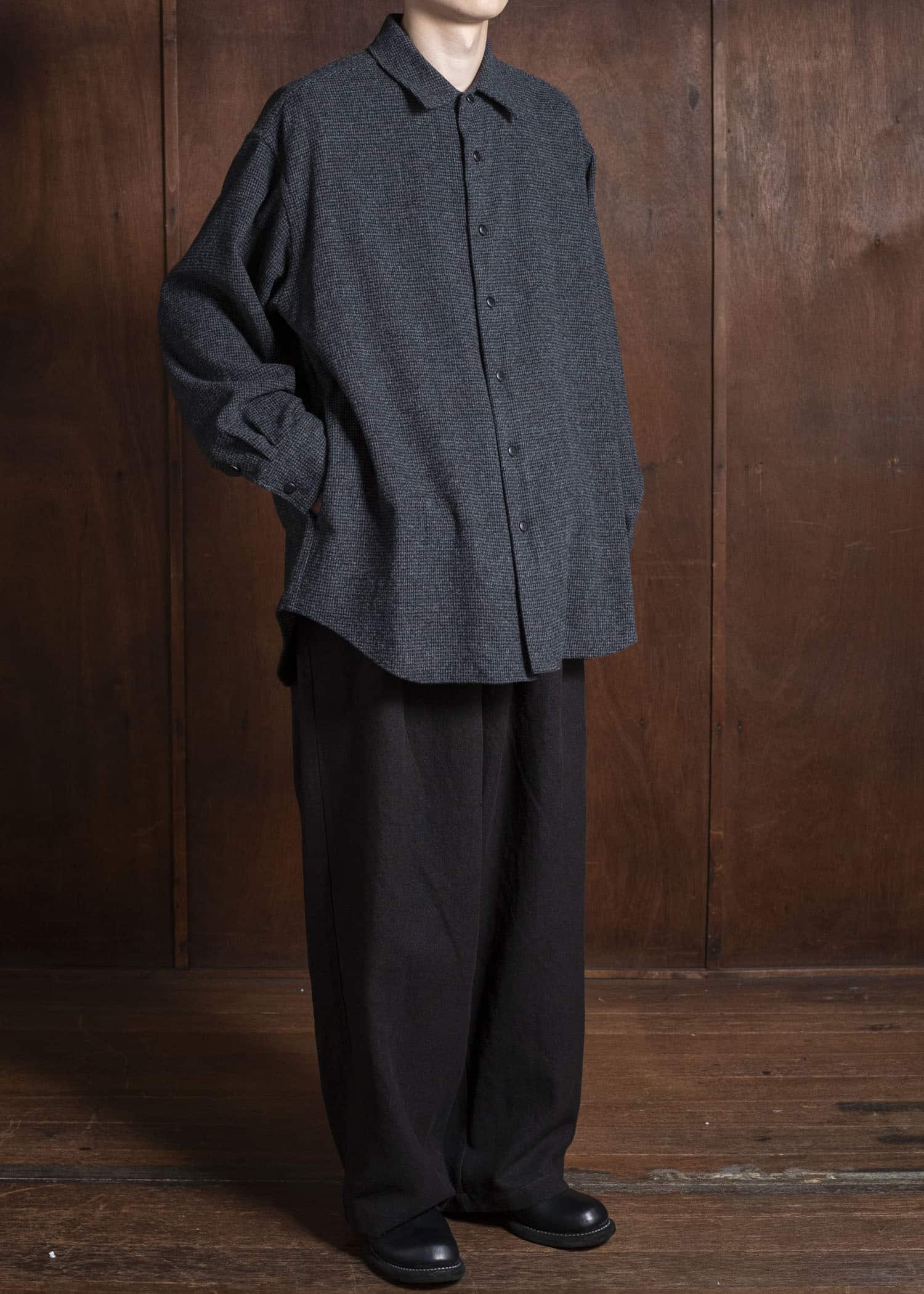 YOKO SAKAMOTO Shirt Jacket YS-25AW-12 HOUNDTOOTH