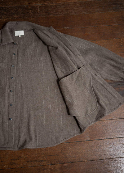 YOKO SAKAMOTO Kasuri Work Shirt Beige YS-24AW-15-Beige