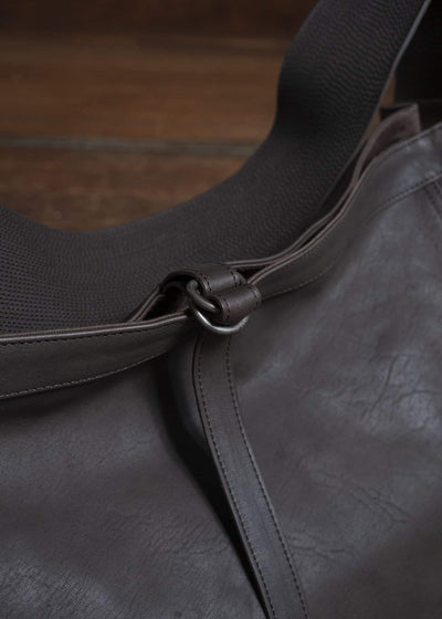 Taiga Takahashi Lot.004-Brown Newsboy Bag Horse Leather Brown