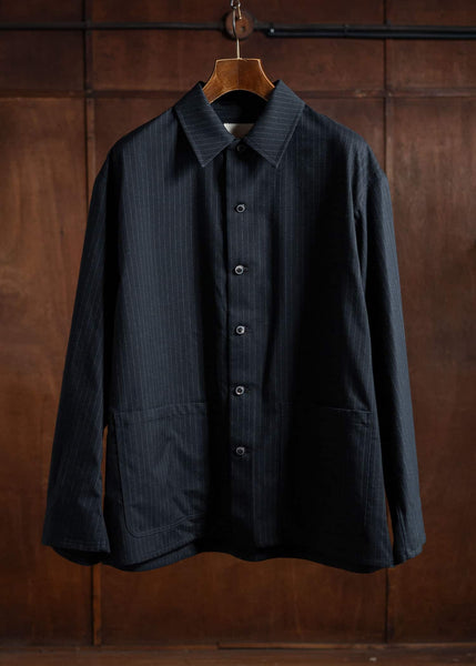 YOKO SAKAMOTO Brushed Wool Work Jacket Stripe YS-24AW-33-Stripe